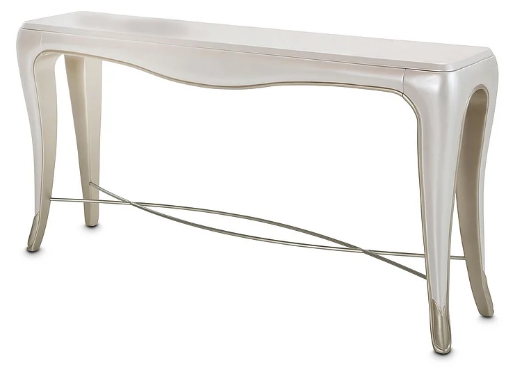AICO Furniture London Place Console in Creamy Pearl 9004223-112
