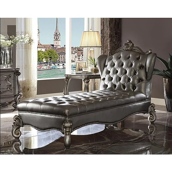 Acme Furniture Versailles Chaise in Silver 96825