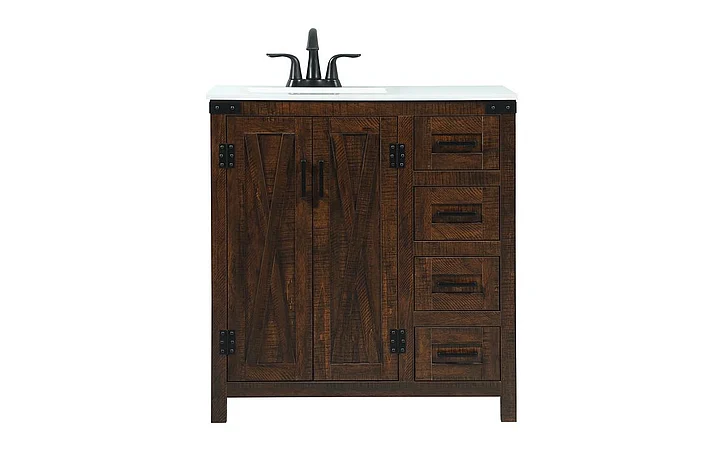 Elegant 32 In. Single Bathroom Vanity in Expresso VF90232EX