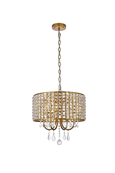 Elegant Elise 17 In. Pendant in Brass LD713D17BR CLOSEOUT