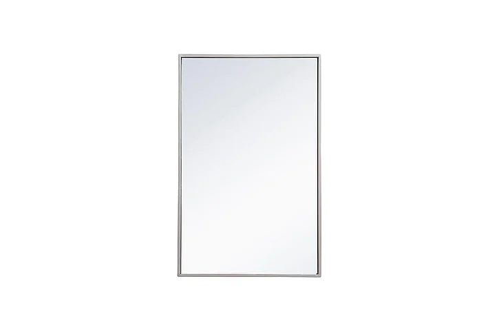 Elegant Metal Frame Rectangle Mirror 18X28 In. in Silver MR41828S