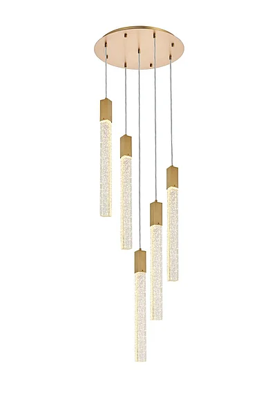 Elegant Weston 5 Lights Pendant in Satin Gold 2067D20SG
