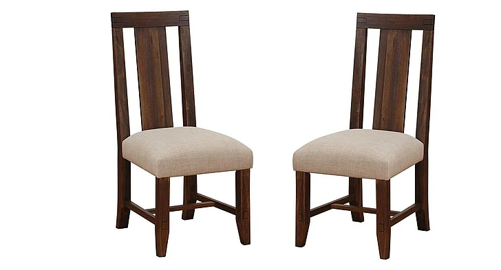 Modus Furniture Meadow Panel-Back Chair in Brick Brown 3F4166P (Set of 2)