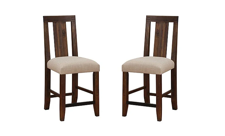 Modus Furniture Meadow Counter Chair in Brick Brown 3F4170 (Set of 2)