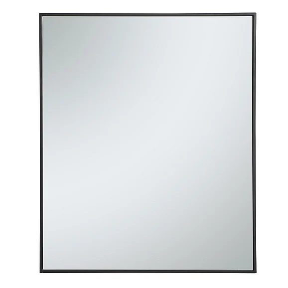 Elegant Metal Frame Rectangle Mirror 30 In. in Black MR43036BK
