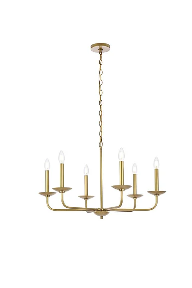 Elegant Cohen 30 In. Pendant in Brass LD812D30BR