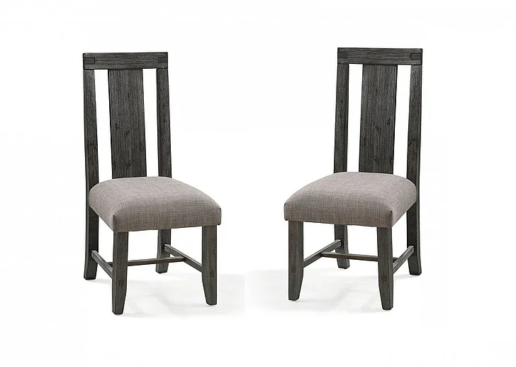 Modus Furniture Meadow Panel-Back Chair in Graphite 3FT366P (Set of 2)