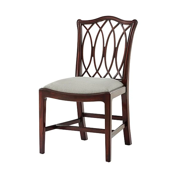 Theodore Alexander TA Originals The Trellis Dining Chair in Antique Ramsey Mahogany 4000-566.1BFF