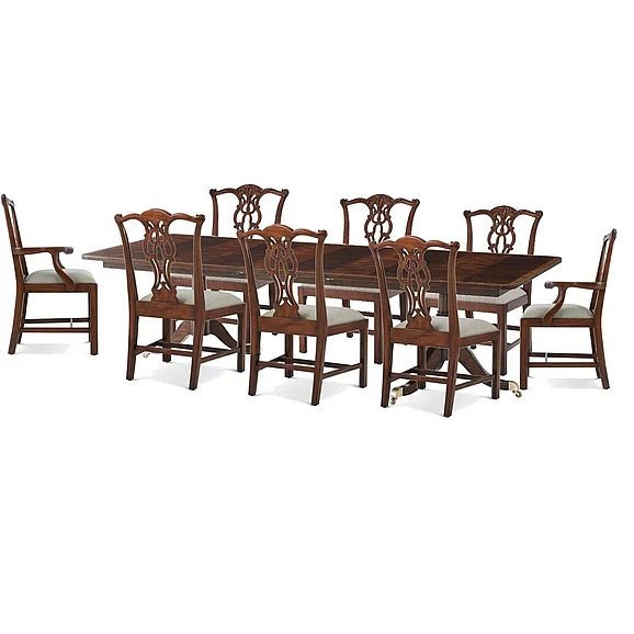 Theodore Alexander Essential Penreath 9pc Dining Room Set in Georgian