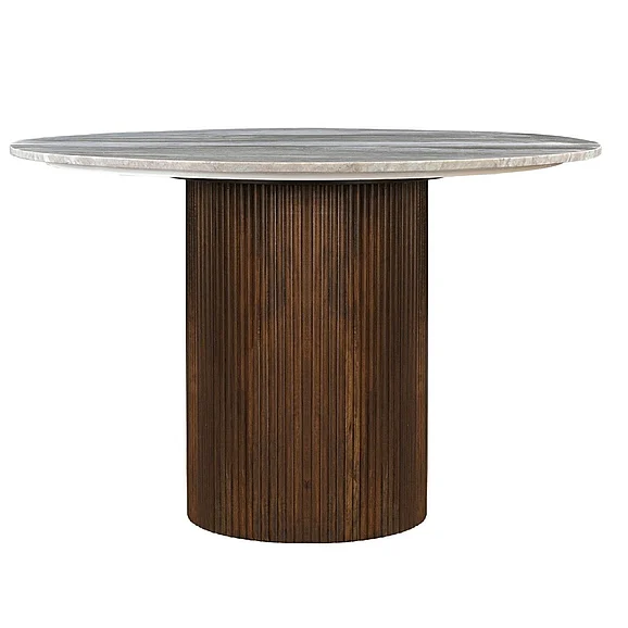 Liberty Furniture Kaleidoscope Round Pedestal Table Base in Aged Whiskey