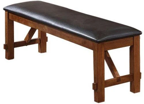 Acme Apollo Upholstered Dining Bench in Walnut 70004