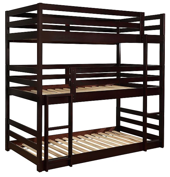 Coaster Sandler Twin Triple Bunk Bed Cappuccino in Cappuccino 400302