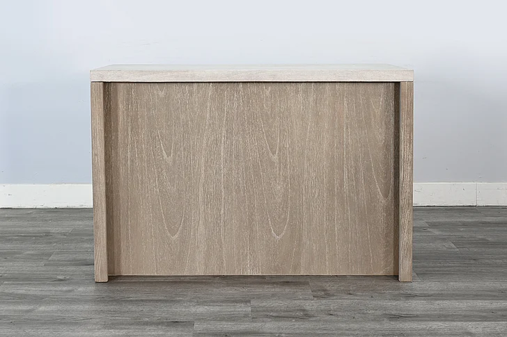 Sunny Designs 60" Modern Wood Bar Table in Light Grey/Wheat 4020LW-60