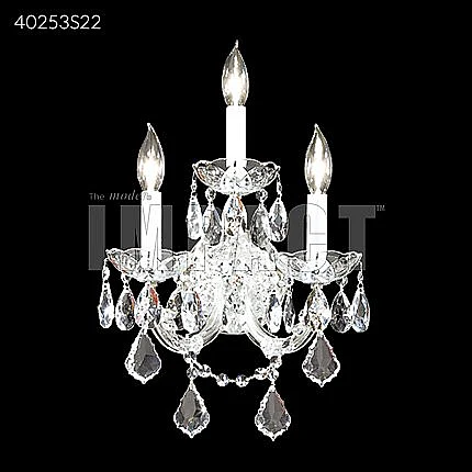 James R. Moder Maria Theresa Collection Wall Sconce / Vanity in Silver 40253GL22