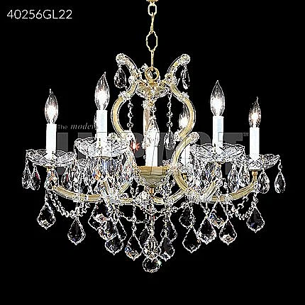 James R. Moder Maria Theresa Collection Crystal Chandelier in Gold Lustre 40256GL22