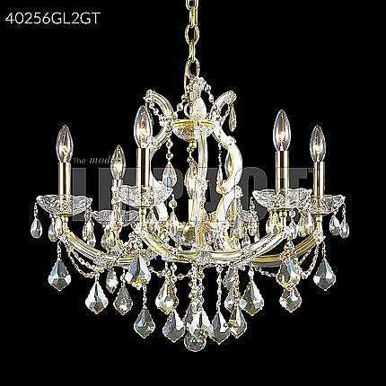 James R. Moder Maria Theresa Collection Crystal Chandelier in Gold Lustre 40256GL2GT