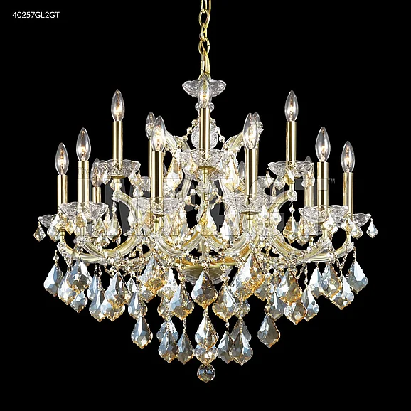 James R. Moder Maria Theresa Collection Crystal Chandelier in Gold Lustre 40257GL2GT