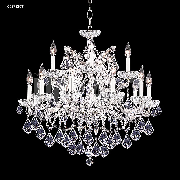 James R. Moder Maria Theresa Collection Crystal Chandelier in Silver 40257S2GT