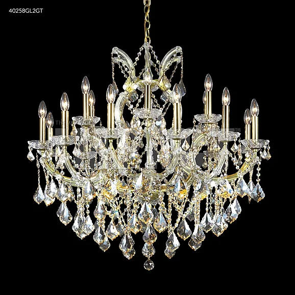 James R. Moder Maria Theresa Collection Crystal Chandelier in Gold Lustre 40258GL2GT