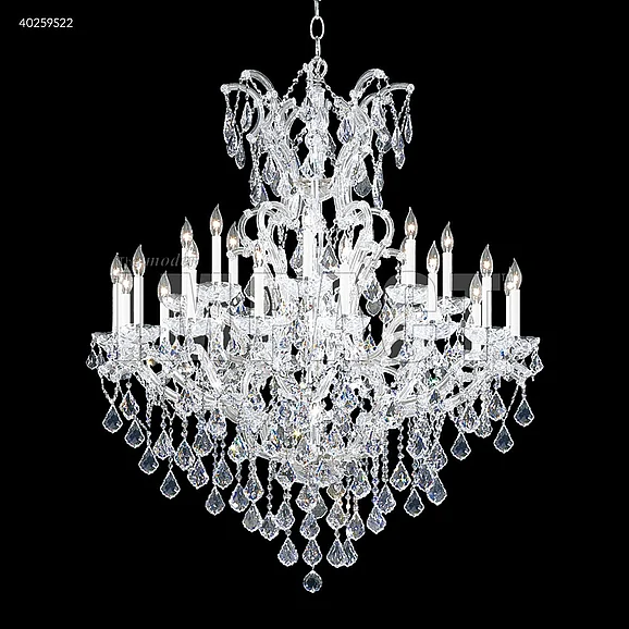 James R. Moder Maria Theresa Collection Large Entry Crystal Chandelier in Silver 40259S22