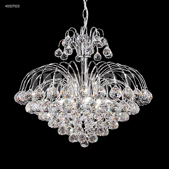James R. Moder Cascade Collection Crystal Chandelier in Silver 40327S22