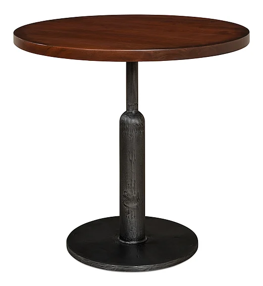Sarreid Ironclad Cafe Table in Brown/Gunmetal 40332