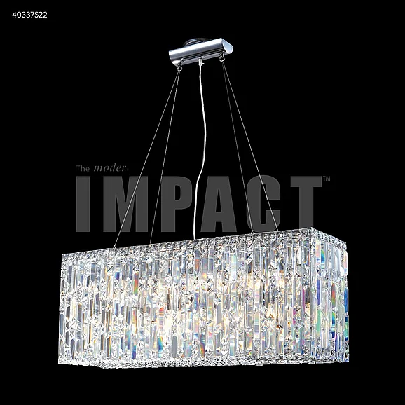 James R. Moder Contemporary Collection Crystal Chandelier in Silver 40337S22