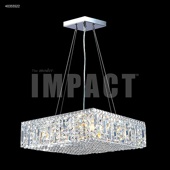 James R. Moder Contemporary Collection Crystal Chandelier in Silver 40355S22