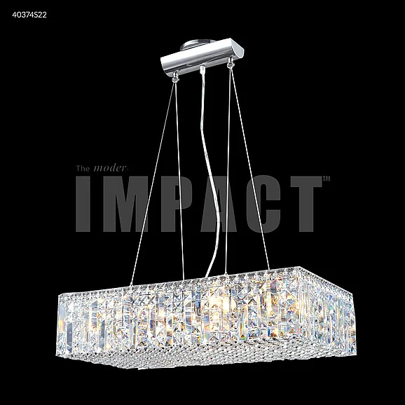 James R. Moder Contemporary Collection Crystal Chandelier in Silver 40374S22