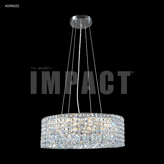 James R. Moder Contemporary Collection Crystal Chandelier in Silver 40396S22