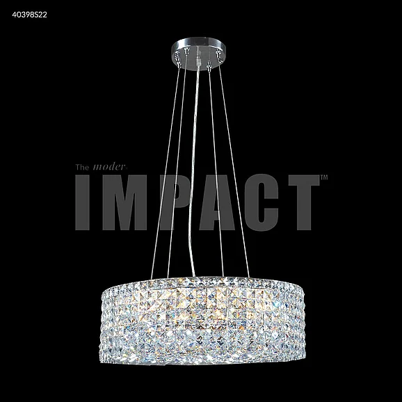 James R. Moder Contemporary Collection Crystal Chandelier in Silver 40398S22