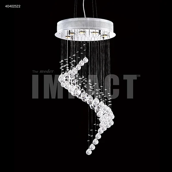 James R. Moder Crystal Rain Collection Crystal Chandelier in Silver 40402S22