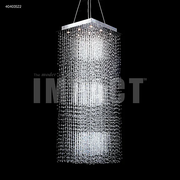 James R. Moder Crystal Rain Collection Crystal Chandelier in Silver 40403S22