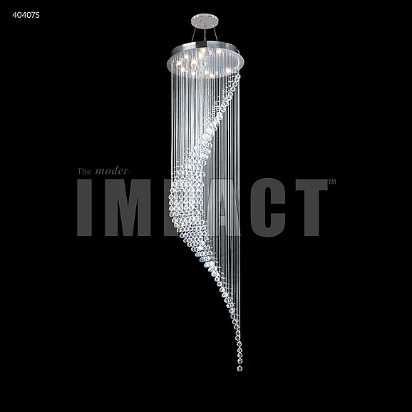 James R. Moder Crystal Rain Entry Chandelier in Silver 40407S00
