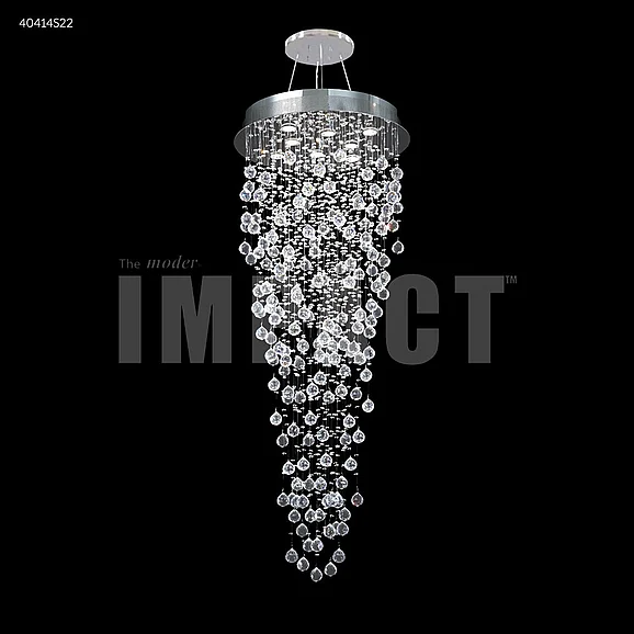 James R. Moder Crystal Rain Collection Crystal Chandelier in Silver 40414S22