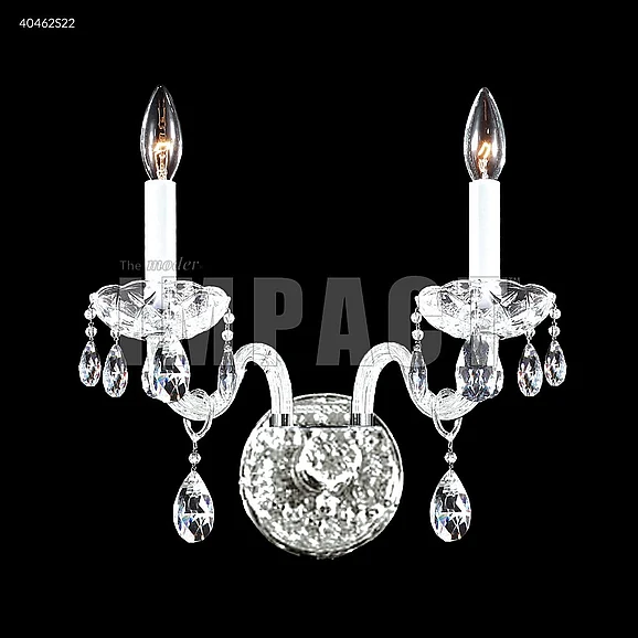 James R. Moder Palace Ice Collection Wall Sconce / Vanity in Silver 40462S22