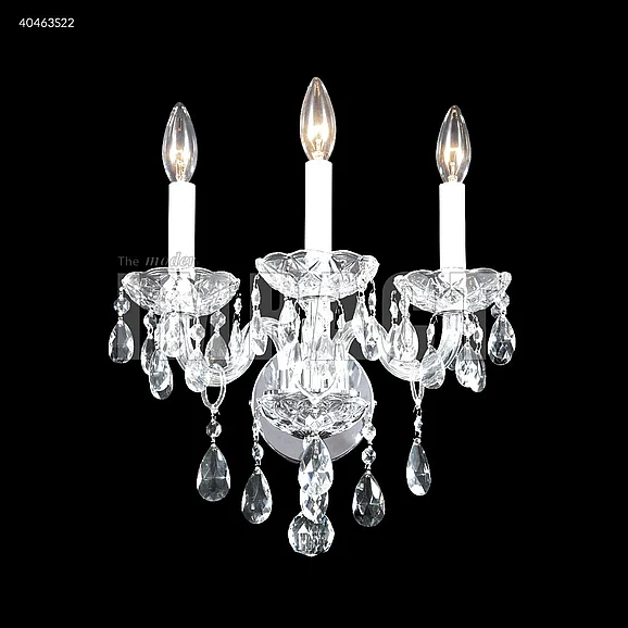 James R. Moder Palace Ice Collection Wall Sconce / Vanity in Silver 40463S22