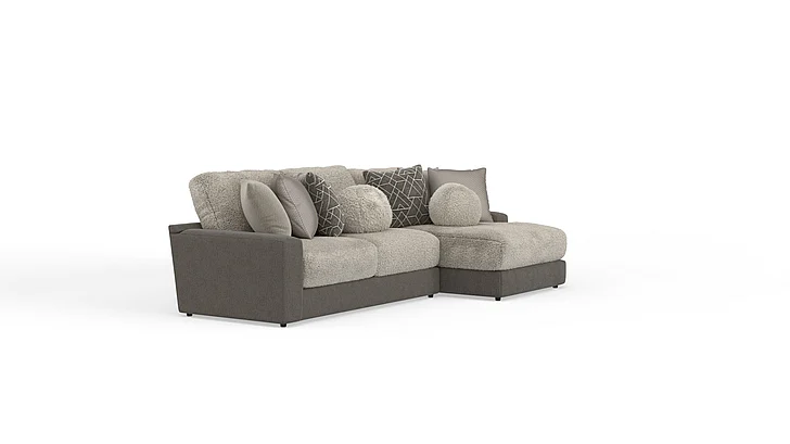 Jackson Canyon 2pc Modular Sectional Living Room Set in Umber/Fawn
