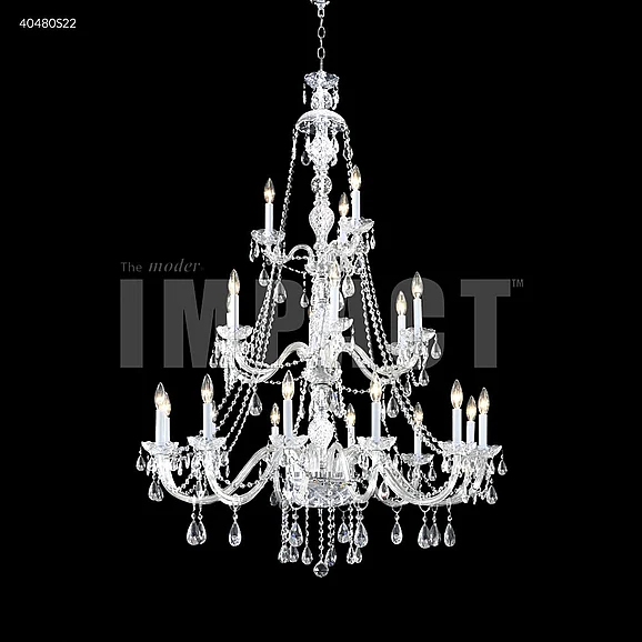 James R. Moder Palace Ice Collection Crystal Chandelier in Silver 40480S22