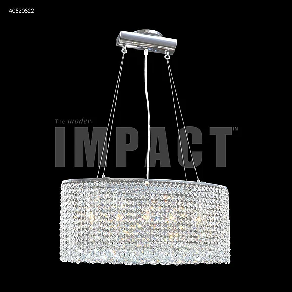 James R. Moder Contemporary Collection Crystal Chandelier in Silver 40520S22