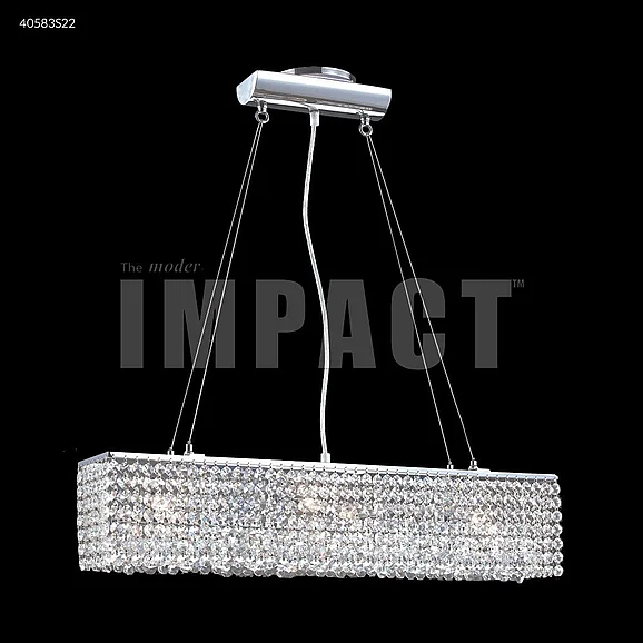 James R. Moder Contemporary Collection Crystal Chandelier in Silver 40583S22