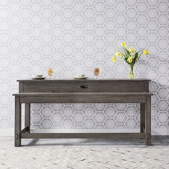 Liberty Modern Farmhouse Console Bar Table in Dusty Charcoal 406-OT7837