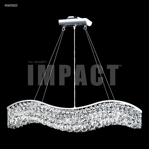 James R. Moder Contemporary Collection Crystal Chandelier in Silver 40605S22