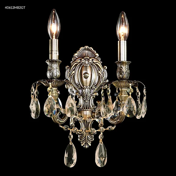 James R. Moder Brindisi Collection Wall Sconce / Vanity in Monaco Bronze 40612MB2GT