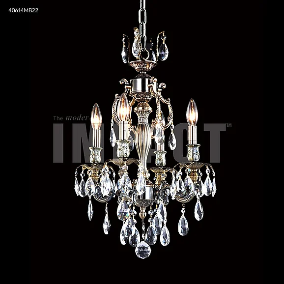 James R. Moder Brindisi Collection Crystal Chandelier in Monaco Bronze 40614MB22