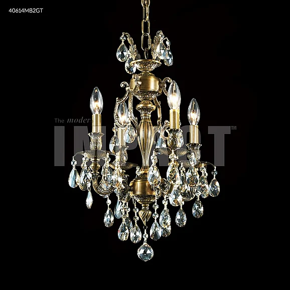 James R. Moder Brindisi Collection Crystal Chandelier in Monaco Bronze 40614MB2GT