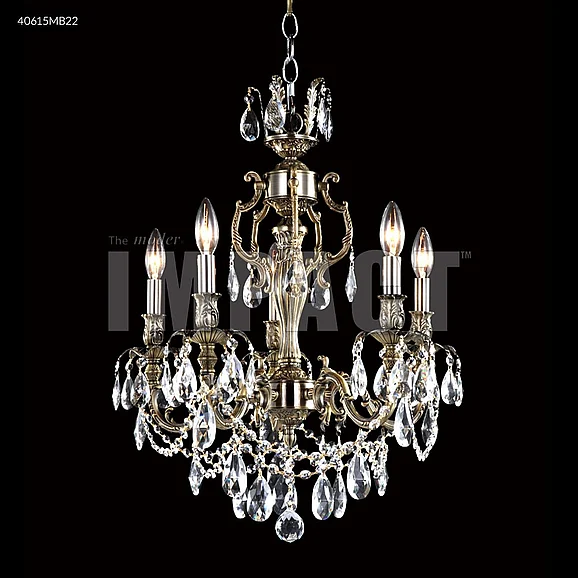 James R. Moder Brindisi Collection Crystal Chandelier in Monaco Bronze 40615MB22