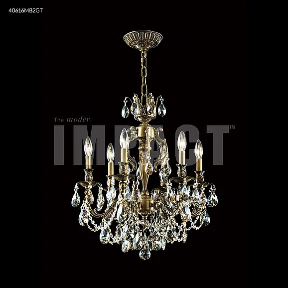 James R. Moder Brindisi Collection Crystal Chandelier in Monaco Bronze 40616MB2GT