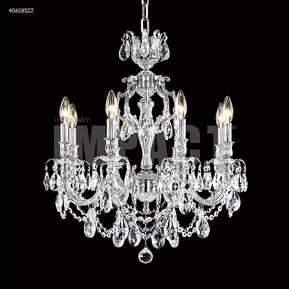 James R. Moder Brindisi Collection Crystal Chandelier in Silver 40618S22