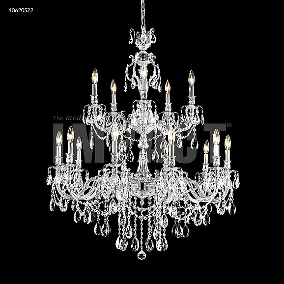 James R. Moder Brindisi Collection Crystal Chandelier in Silver 40620S22